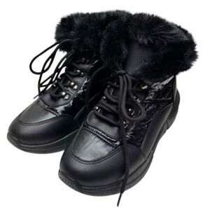 WANTED Boots Womens 9 Black Stardust Winter Booties Faux Fur New
